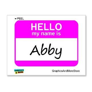 Hello My Name Is Abby   Window Bumper Laptop Sticker: Automotive