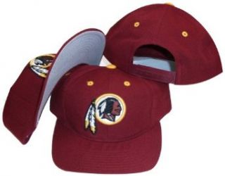 vintage retro NFL washington redskins burgundy red snapback hat cap : Sports Fan Baseball Caps : Clothing