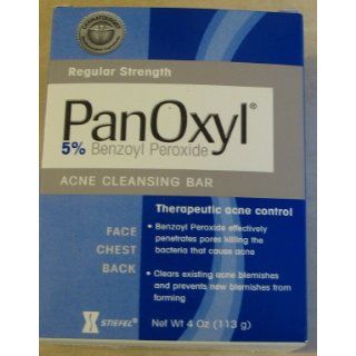 PanOxyl Bar Benzoyl Peroxide 5% Acne Wash, Regular Strength 4 oz (113 g)  Facial Cleansing Products  Beauty