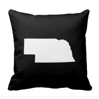 Nebraska State Outline Pillow