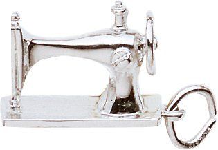 Rembrandt Charms Sewing Machine Charm, Sterling Silver: Jewelry