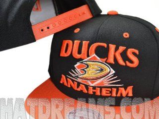 Anaheim Mighty Ducks Mitchell & Ness Grand Arch Snapback Cap Hat Black Orange: Everything Else