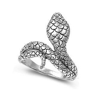 Sterling Silver High Polish Snake Ring: Jewelry