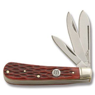 Rough Rider Knives 430 3 Blade Jack Knife with Red Jigged Bone Handles : Hunting Knives : Sports & Outdoors
