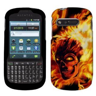 Alcatel OneTouch Premiere Flaming Skull Hard Case Phone Cover: Cell Phones & Accessories