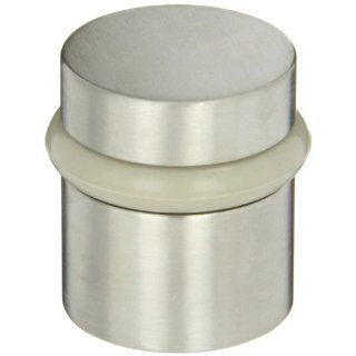 Rockwood 446.32D Stainless Steel Modern Style Universal Door Stop, #12 X 1 1/2" WS Fastener with Plastic Anchor and 12 24 x 1" FH MS Fastener with Lead Anchor, 1 1/4" Base Diameter, 1 1/2" Height, Satin Finish: Industrial & Scientif