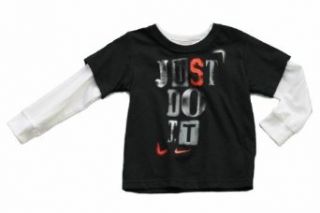 Nike Toddler Boy's Spray Paint "Just Do It" Long Sleeve Shirt : Fashion T Shirts : Clothing