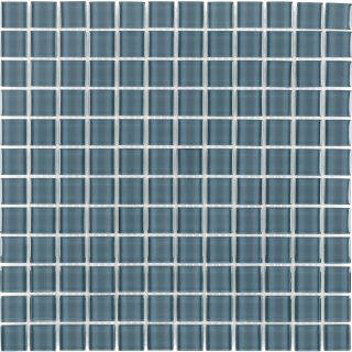 Elida Ceramica Arctic Grey Glass Mosaic Square Indoor/Outdoor Wall Tile (Common: 12 in x 12 in; Actual: 11.75 in x 11.75 in)