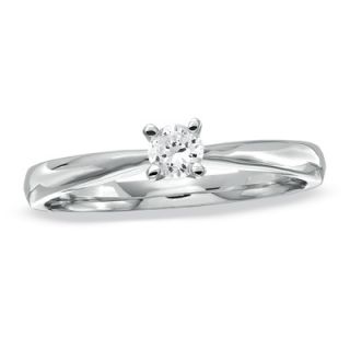 CT. Diamond Solitaire Promise Ring in 10K White Gold   Zales