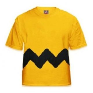 Gold T Shirt with Black Zig Zag Design as worn by Charlie Brown #13: Movie And Tv Fan T Shirts: Clothing