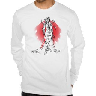 Digitized character of Samurai origin and spacey d Shirt