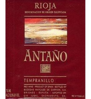 Bodegas Antano Rioja 2010 750ml Spain La Rioja 12 pack case: Wine