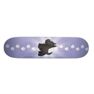 Cartoon Scottish Terrier Skateboards