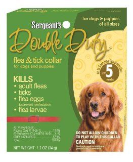 Sergeant's Double Duty Flea and Tick Collar Dog and Puppy : Pet Flea And Tick Collars : Pet Supplies