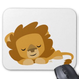 Sleeping Cartoon Lion mousepad