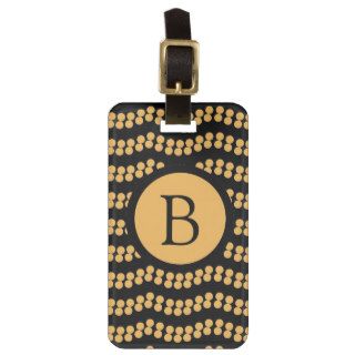 CHIC LUGGAGE/GIFT TAG_56 GOLD WAVY DOTS TAG FOR BAGS