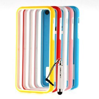 [Aftermarket Product] 5x Hard+Soft TPU Bumper Case Frame Protective Cover+Stylus for iPhone 5C: Cell Phones & Accessories