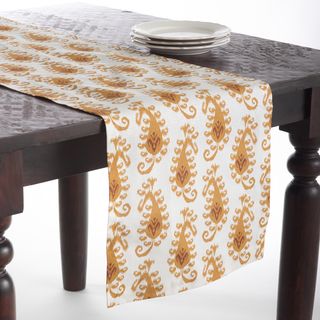 Mustard Color Print Table Runner Table Linens