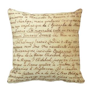 Antique Letter Throw Pillow