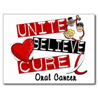 UNITE BELIEVE CURE Oral Cancer Postcard