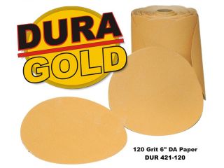 120 Grit DURA GOLD 6" PSA Disc DA Sander Sandpaper Roll