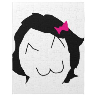 Derpina   black hair, pink ribbon   meme puzzles