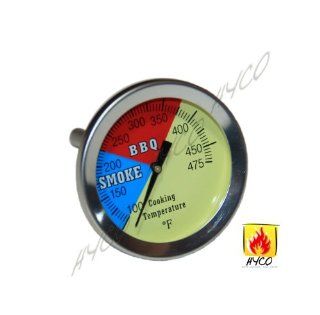 2" 475F BBQ CHARCOAL GRILL PIT WOOD SMOKER TEMP GAUGE THERMOMETER 2.5" STEM SS RWB  Natural Gas Grill Parts  Patio, Lawn & Garden