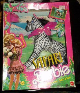 Safari Barbie Zizi Zebra Plush Doll Accessory In Box 1988: Toys & Games