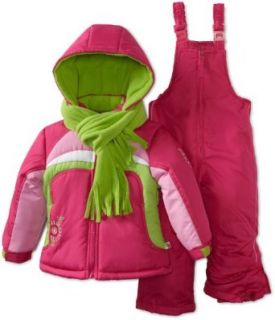 Rothschild Girls 2 6X Toddler Colorblock Snowsuit, Berry, Medium: Clothing