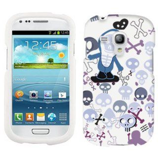 Samsung Galaxy S3 Mini Swag Skulls on White on Hard Case Phone Cover: Cell Phones & Accessories