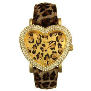 GUESS? Women's U10010L1 Crystal Accented Animal Print Watch: Watches