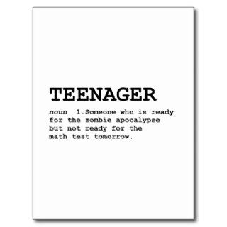 Teenager Definition Post Card