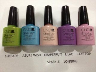CND Shellac UV Nail Gel Polish Spring Summer Sweet Dreams 2013 Collection 5 Color Set: Health & Personal Care