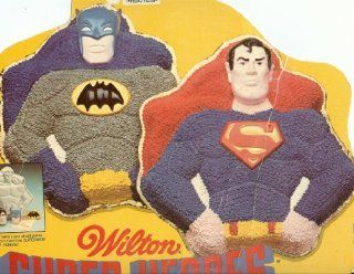 Wilton Super Heroes Batman / Superman Cake Pan (502 1212, 1977) DC Comics: Novelty Cake Pans: Kitchen & Dining