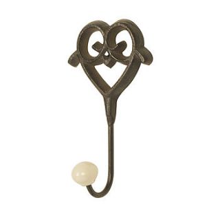 amore cast iron heart hook by dibor