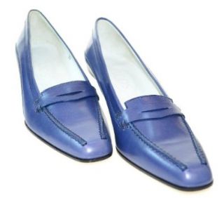 TOD'S Women's Mocassino Pelle Donna Heels Blue Sz 37 LEC501: Pumps Shoes: Shoes