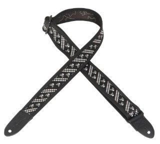 Levys MPS1 501   Checkers and Skulls 1.5 inch Polyester Guitar Strap Musical Instruments