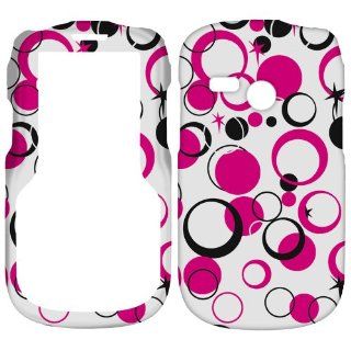 White Pink Pattern Net10 Tracfone Lg501c Lg 501c 501 Faceplate Rubberized Snap on Hard Phone Cover Case Protector Accessory: Cell Phones & Accessories