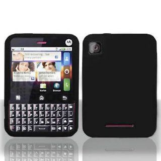 For T Mobil Motorola Charm MB502 Accessory   Black Silicon Skin Soft Case Proctor Cover: Cell Phones & Accessories