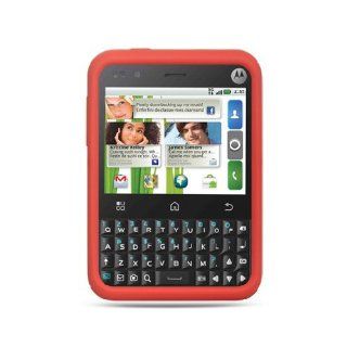 Red Soft Silicone Gel Skin Cover Case for Motorola Charm MB502 Cell Phones & Accessories