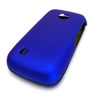 Straight Talk Net 10 LG 505c Blue Solid Rubberized Rubber Coated Design Hard Case Skin Cover Protector Accessory LG 505C LG505C LG 505C: Cell Phones & Accessories