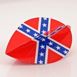 CONFEDERATE USA FLAG PEAR SHAPED POLY METRONIC DARTS FLIGHTS : Dart Shafts : Sports & Outdoors