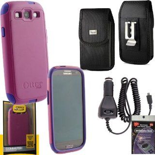 Otterbox Commuter Case Boom Purple for Samsung Galaxy S III, S3, Canvas Vertical Case that fits your phone with the Otterbox on it, Heavy Duty Car Charger & Anti Radiation Shield Cell Phones & Accessories