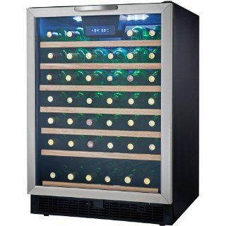 Danby DWC508BLS 50 Bottle Designer Wine Cooler   Black/Stainless: Appliances