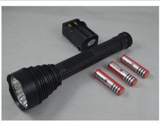9000 Lumens 7 X T6 Cree XML Xm l LED Flashlight Torch Light, + 3x 18650+ Charger : Tactical Flashlights : Sports & Outdoors