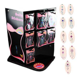 Belly Button Ring Stickers Display 45 Stickers Included No Piercing Needed !! $1 Each Sticker !!: Body Piercing Rings: Jewelry