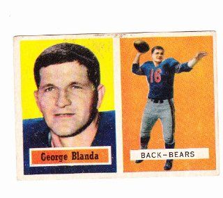 1957 George Blanda Football trading card. Chicago Bears : Sports Related Trading Cards : Sports & Outdoors