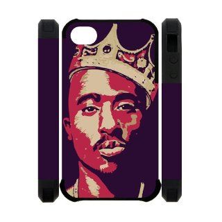 Personalized 2Pac iPhone 4 4S Case Tupac Shakur iPhone 4 4S Cover Plastic Cell Phones & Accessories