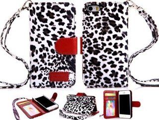Gotida 4SLEO0055 Leopard Print Wallet Leather Case with Credit ID Card Slot For iPhone 4 4S: Cell Phones & Accessories