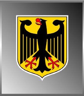 GERMANY COAT OF ARMS DEUTSCHLAND LOGO INSIGNIA VINYL DECAL BUMPER STICKER 4" X 5": Everything Else